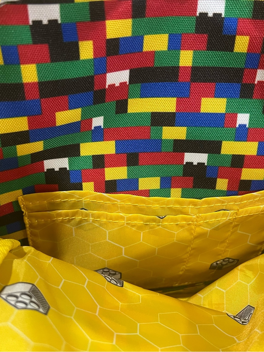 Lego Multicolor Brick-Pattern Backpack with Yellow Trim - Picture 7 of 8